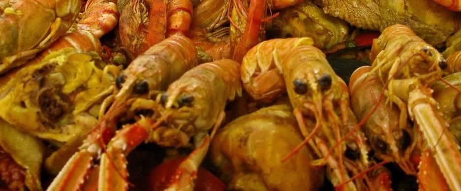 Fresh, local seafood at the market in St. Tropez, France.