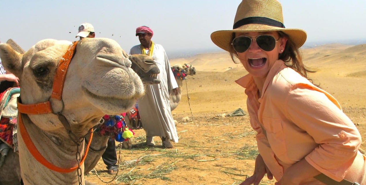 A Fond Farewell to Egypt The pyramids, the camels... the hat.