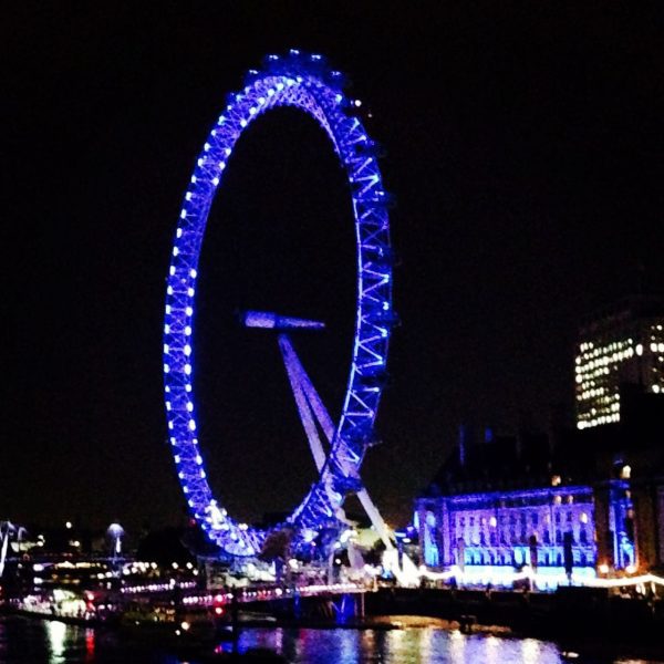 The blue London Eye