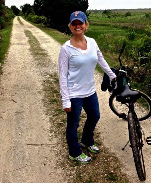 Taking a quick bike ride before the rain came. Check out my awesome mosquito-proof hoodie from ExOfficio - a MUST when visiting this very natural, sometimes very buggy island