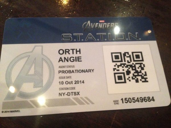 As you move through the Marvel exhibit, you scan your card to participate in interactive displays
