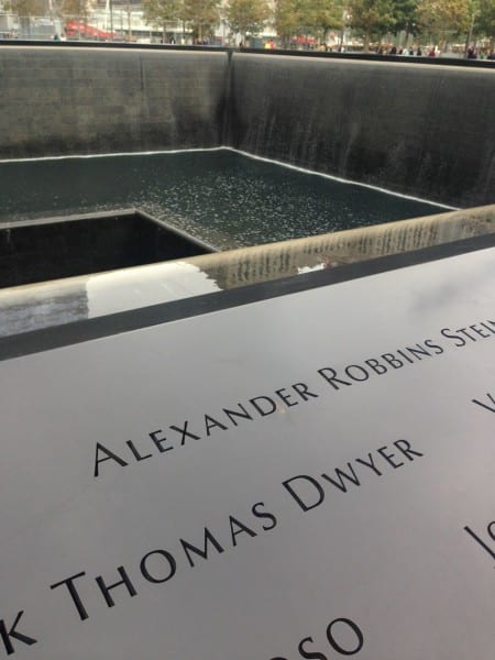 At the World Trade Center Memorial