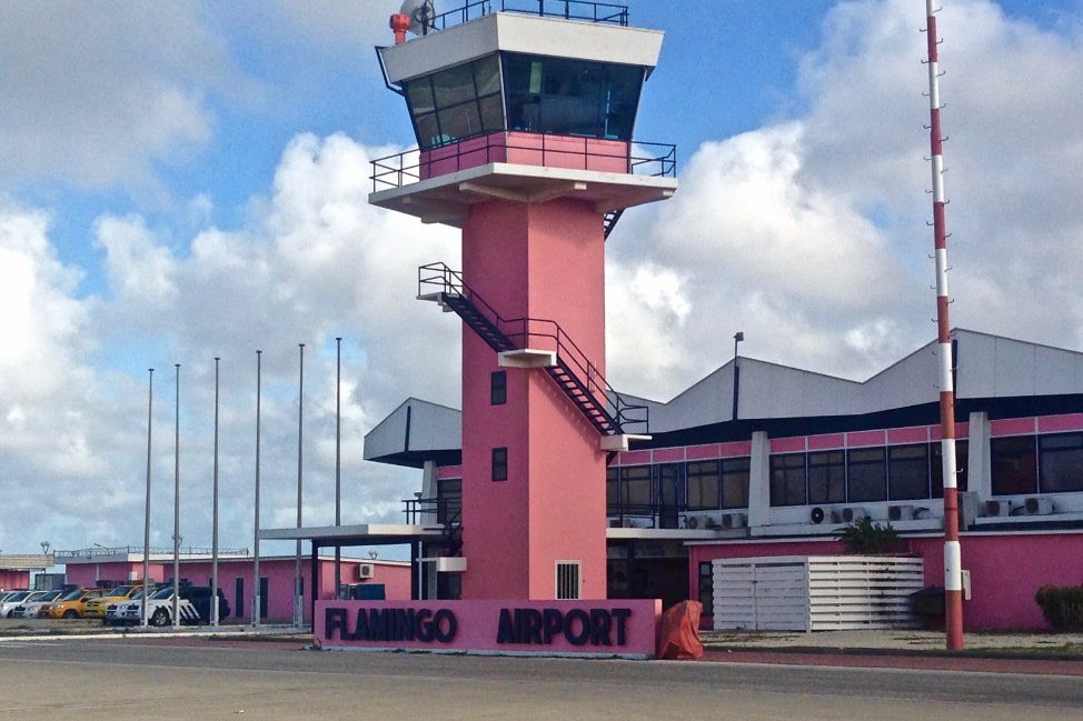 Bonaire's Beautiful Pink Flamingo Airport