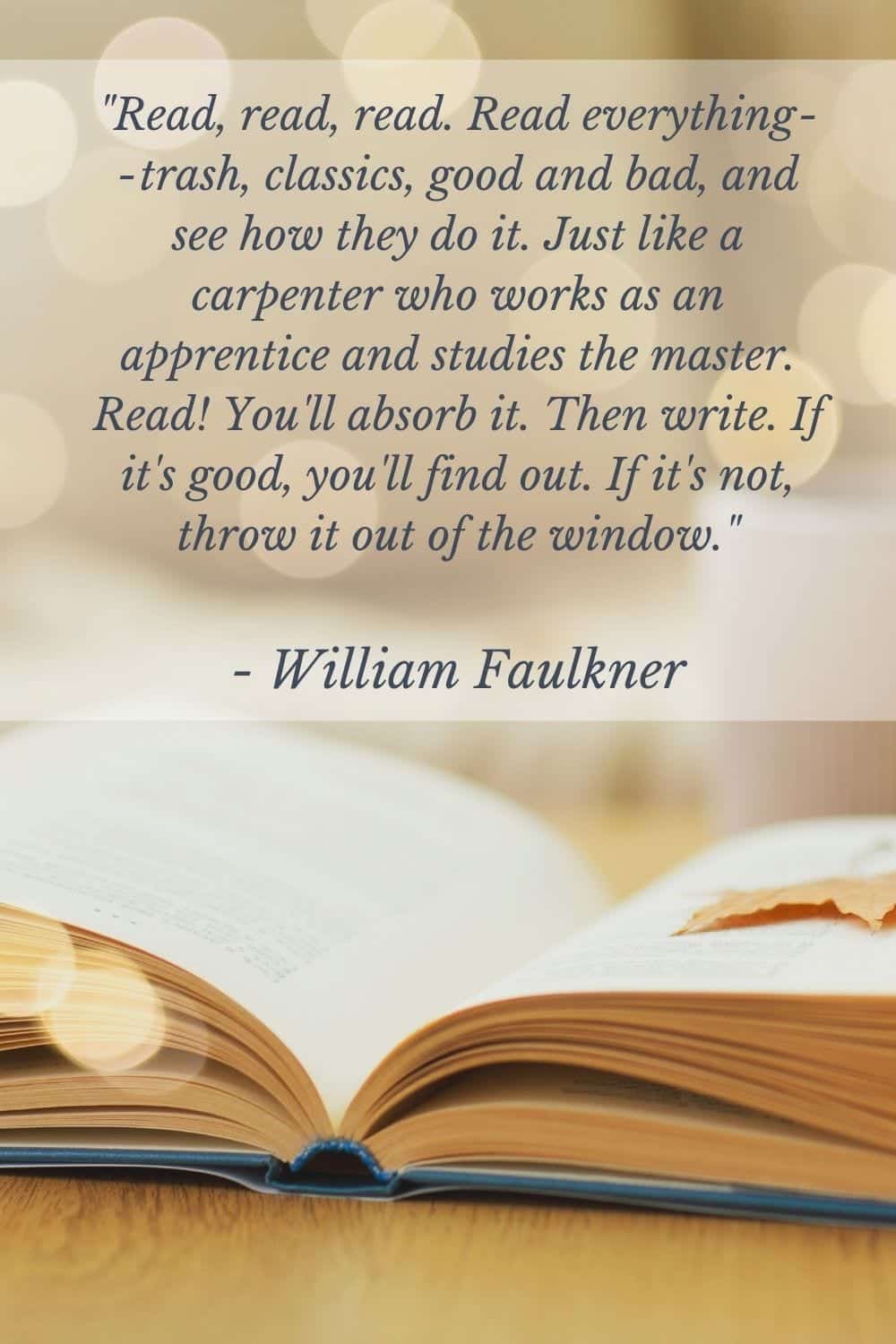 Faulkner quote on writing