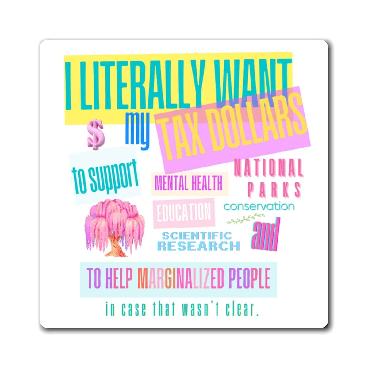 Activist Message Magnet - Support Mental Health & Education - Image 2