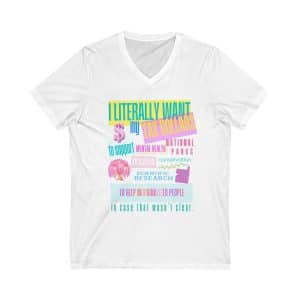 Supportive V-Neck Tee - Mental Health & Research Advocacy