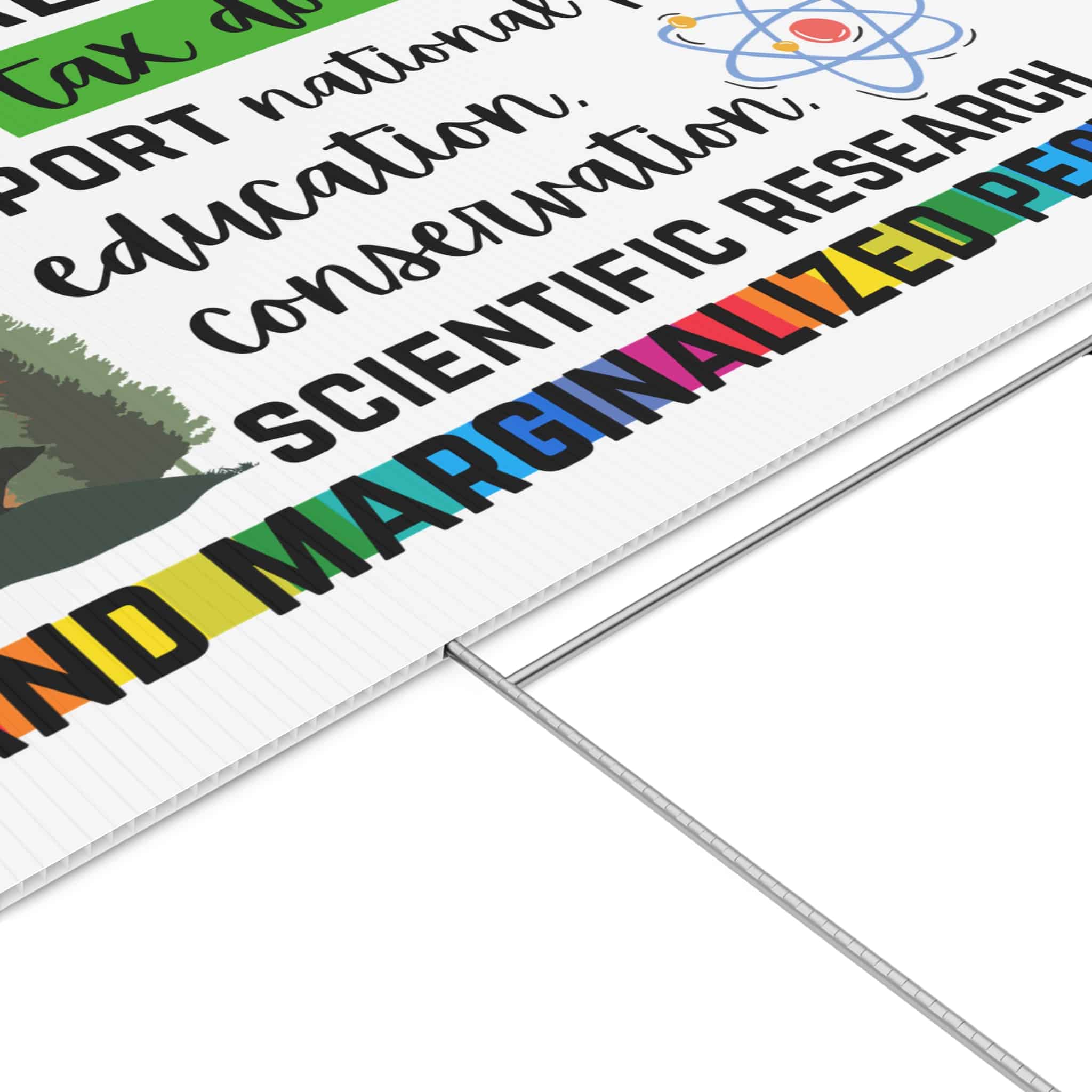 Copy of Colorful Lawn Sign - "I Literally Want My Tax Dollars" - Support Education, Parks & Mental Health - Image 4