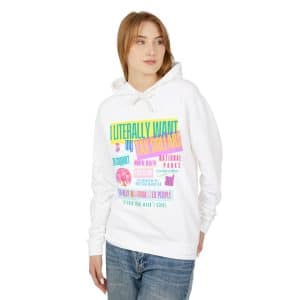 Unisex Lightweight Hooded Sweatshirt - "I Literally Want My Tax Dollars"