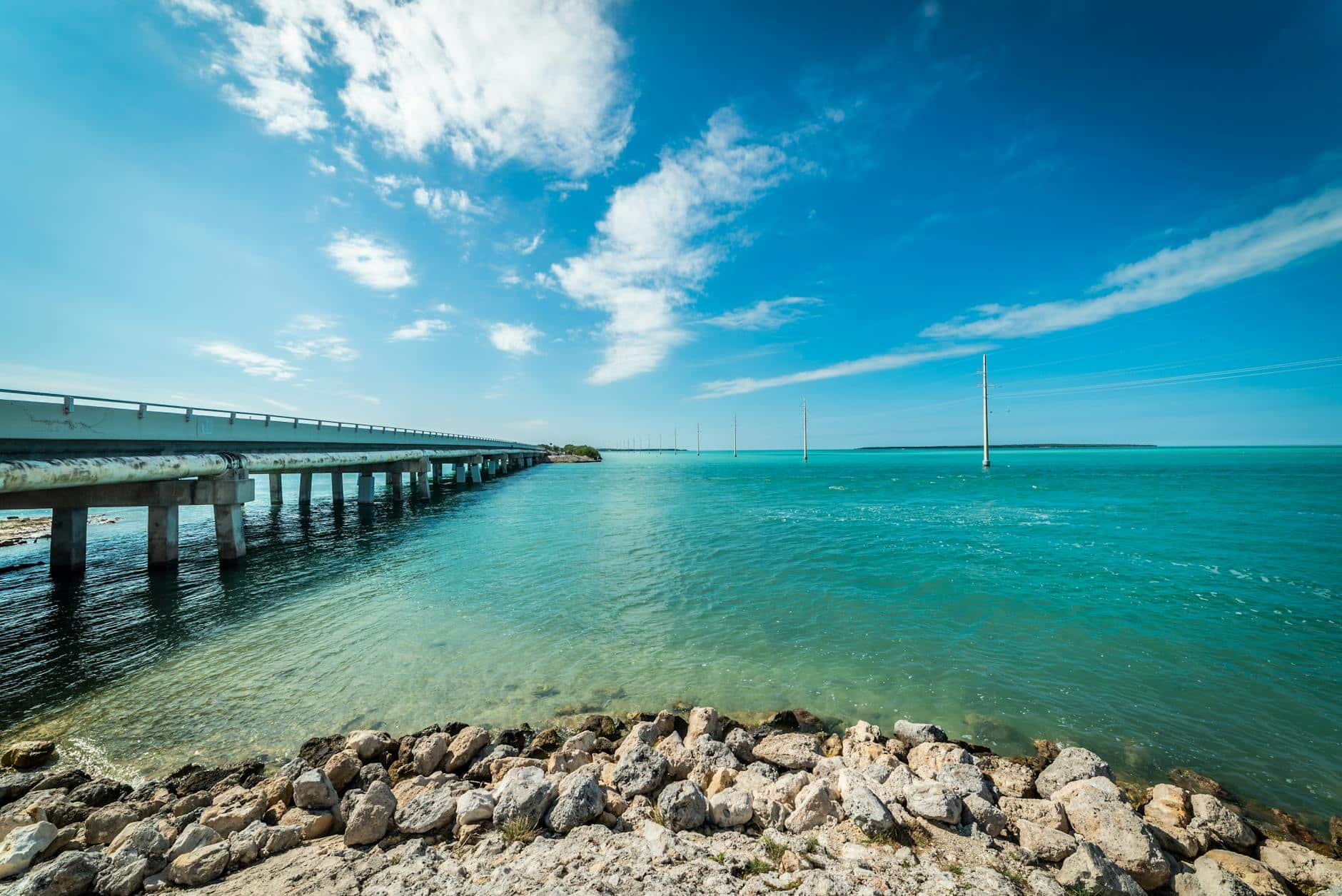 stunning ocean view at florida keys bridge
